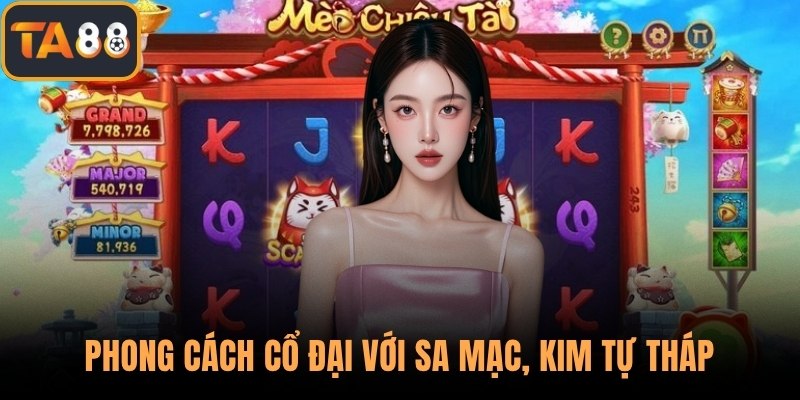Phong cách cổ đại với sa mạc, kim tự tháp